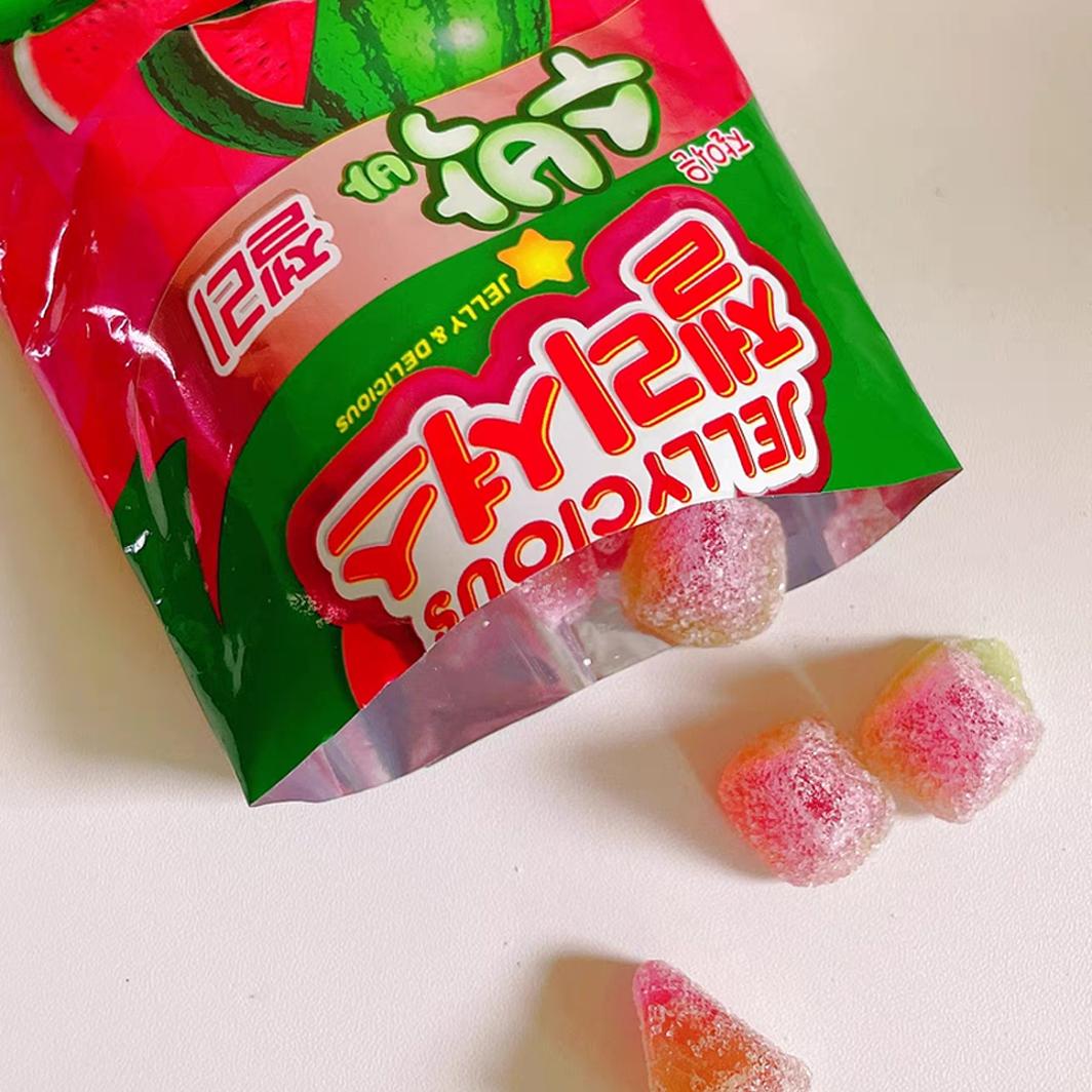 韩国进口 乐天西瓜味软糖QQ糖 软糯Q弹56克qq糖 儿童分享零食糖果