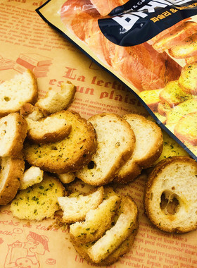 韩国进口零食品SIG蒜香黄油面包干休闲饼干蒜蓉味法式烤面包吐司