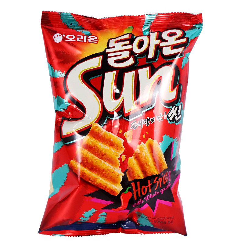 零食好丽友sun微辣玉米锅巴70g