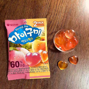 韩国好丽友水果软糖葡萄味桃子味QQ糖66g小蛇水果汁67g橡皮糖进口