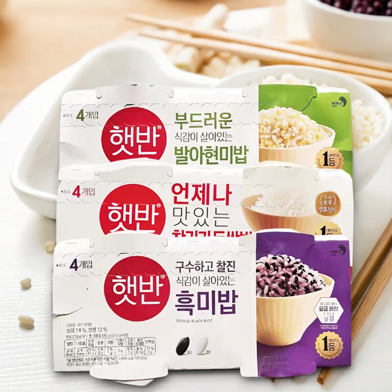 韩国CJ希杰速食米饭盒装进口微波炉加热即食方便白米饭主食食品