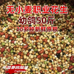 宏冠凤翼龙翔无小麦职业花生幼鸽粮鸽子粮比赛种鸽无玉米50斤整袋