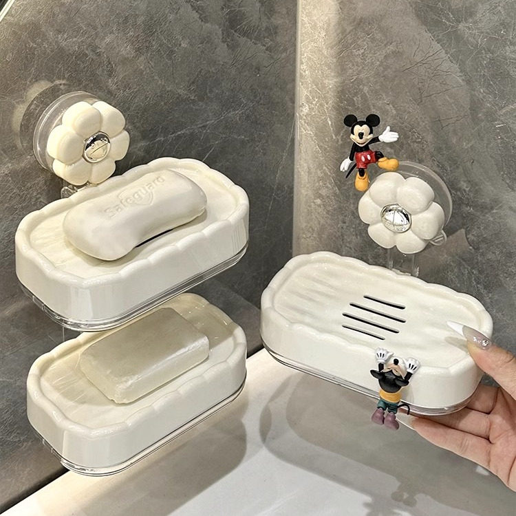 吸盘肥皂盒壁挂式香皂盒卫生间浴室洗漱台高档免打孔洗衣皂置物架