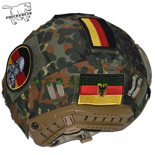 cover helmet 战术头盔罩Flecktarn 伊万战术德斑FAST头盔盔布M码