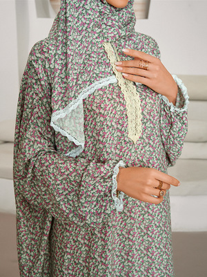 时尚印花连衣裙袍子优雅气质