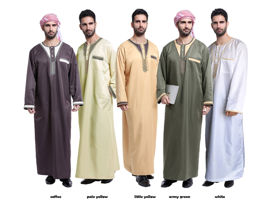 DUBAI EMBROIDERY MENS SUIT INDONESIAN ARABIAN MENS ROBE HUI SUIT MENS ROBE CLOTHING MEN ROBE CHUN