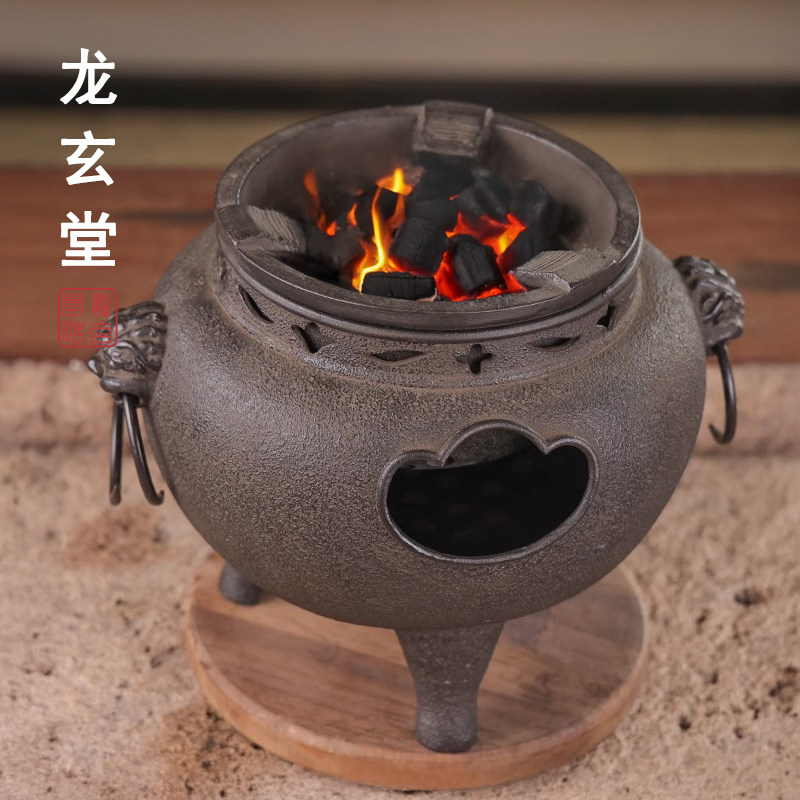 双狮炭风炉茶空间铸铁炉烧烤炉家用铁壶煮茶炉烧炭炉烧水炉纯手工,餐饮具,煮茶炉,淘宝优惠券,粉丝福利购,淘宝优惠卷