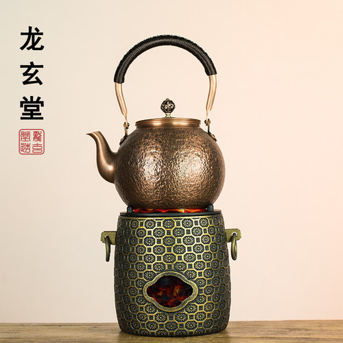 古法煮茶紫铜壶纯手工复古