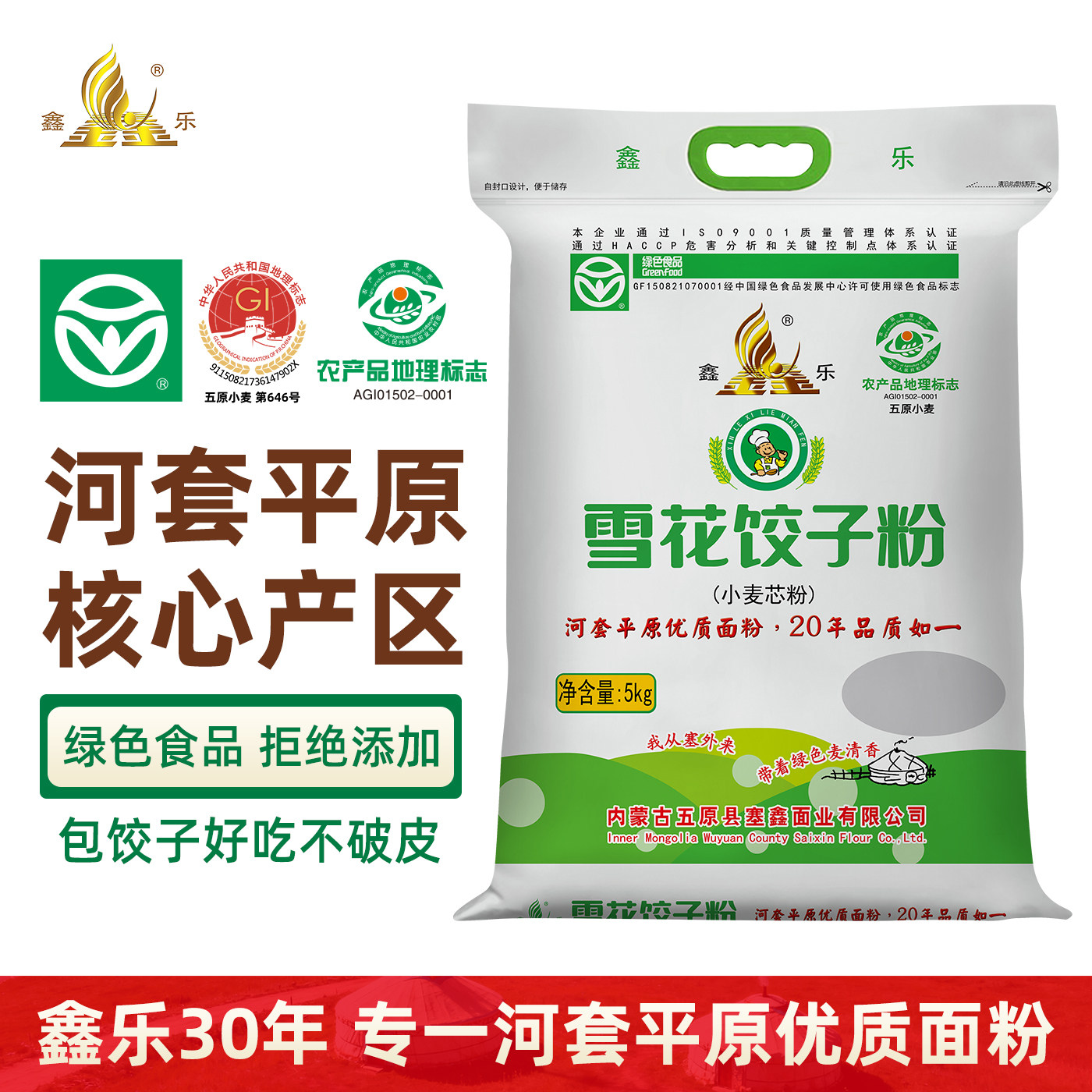 鑫乐雪花饺子粉5kg内蒙古河套中筋面粉家用小麦粉包子饺子馒头粉,粮油调味/速食/干货/烘焙,面粉/食用粉,淘宝优惠券,粉丝福利购,淘宝优惠卷