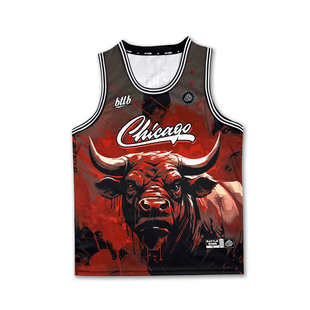 斗者篮球服定制街球训练队服街头运动服芝加哥篮球衣背心公牛