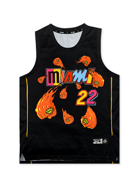 篮球运动服宽松美式篮球服训练背心街头篮球衣速干排汗迈阿密