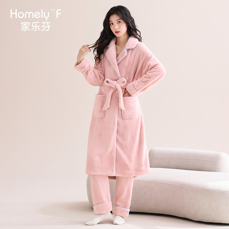 【商场同款】家乐芬法兰绒睡袍