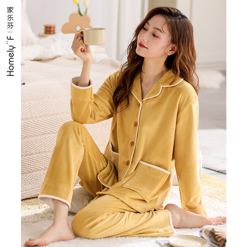 【海岛绒】家乐芬睡衣女士秋冬款冬季法兰绒加绒加厚珊瑚绒家居服,女士内衣/男士内衣/家居服,睡衣/家居服套装,淘宝优惠券,粉丝福利购,淘宝优惠卷