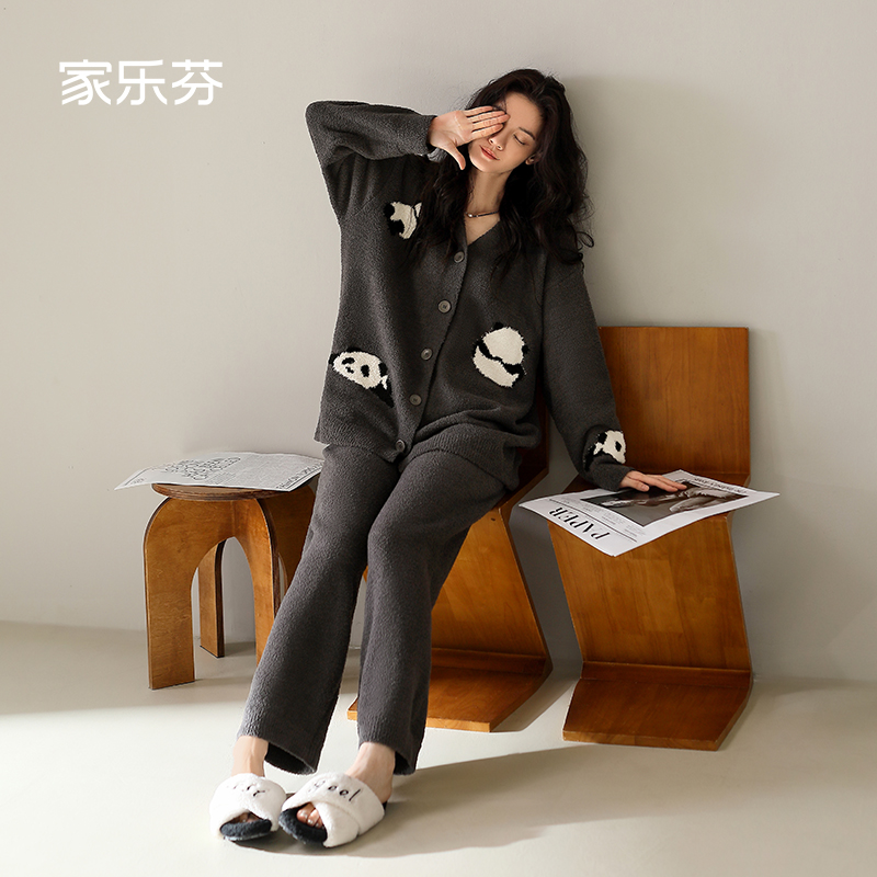 【商场同款】家乐芬女半边绒睡衣