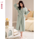 夏季 薄款 纯棉长袖 浴衣日式 睡袍女士睡衣春秋季 加大码 浴袍睡裙长款