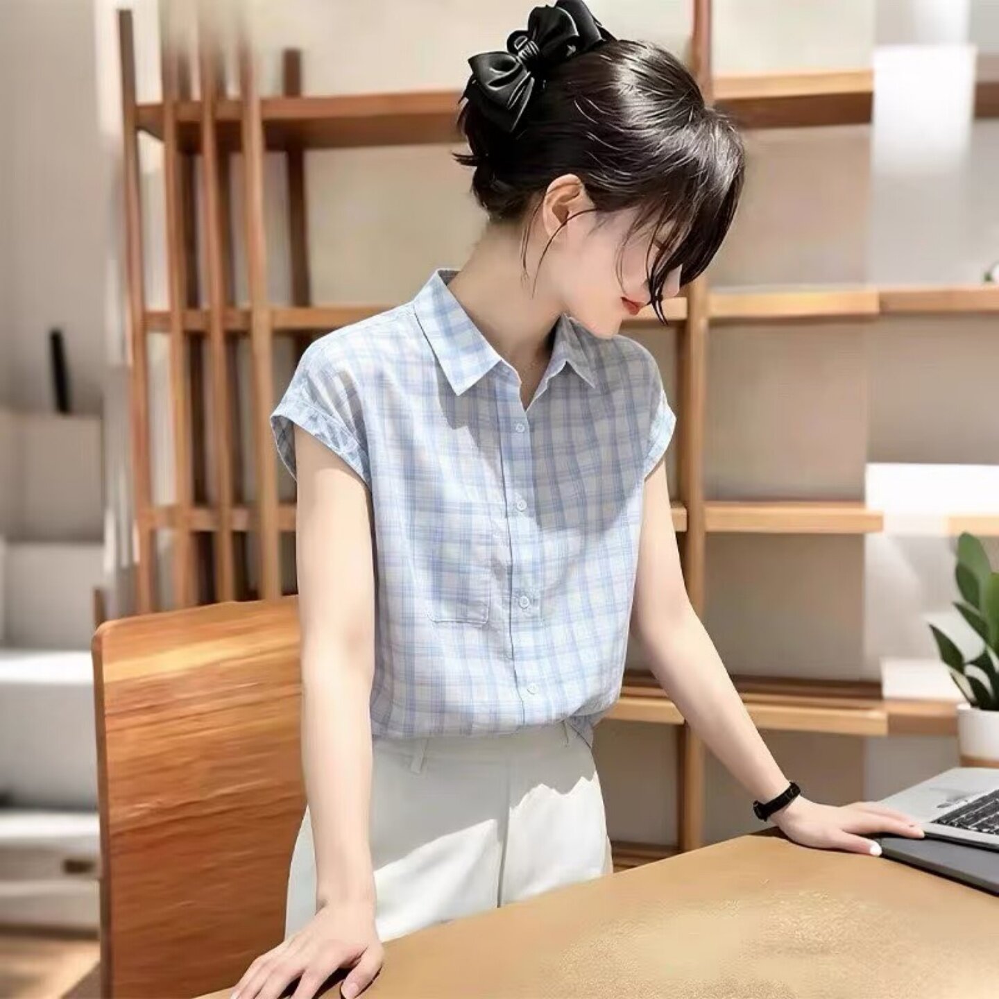 欧洲站各种抗皱衬衫女短袖