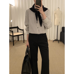 正肩条纹 春季 披肩条纹衬衫 长袖 高级感休闲衬衣 男款 阿茶与阿古
