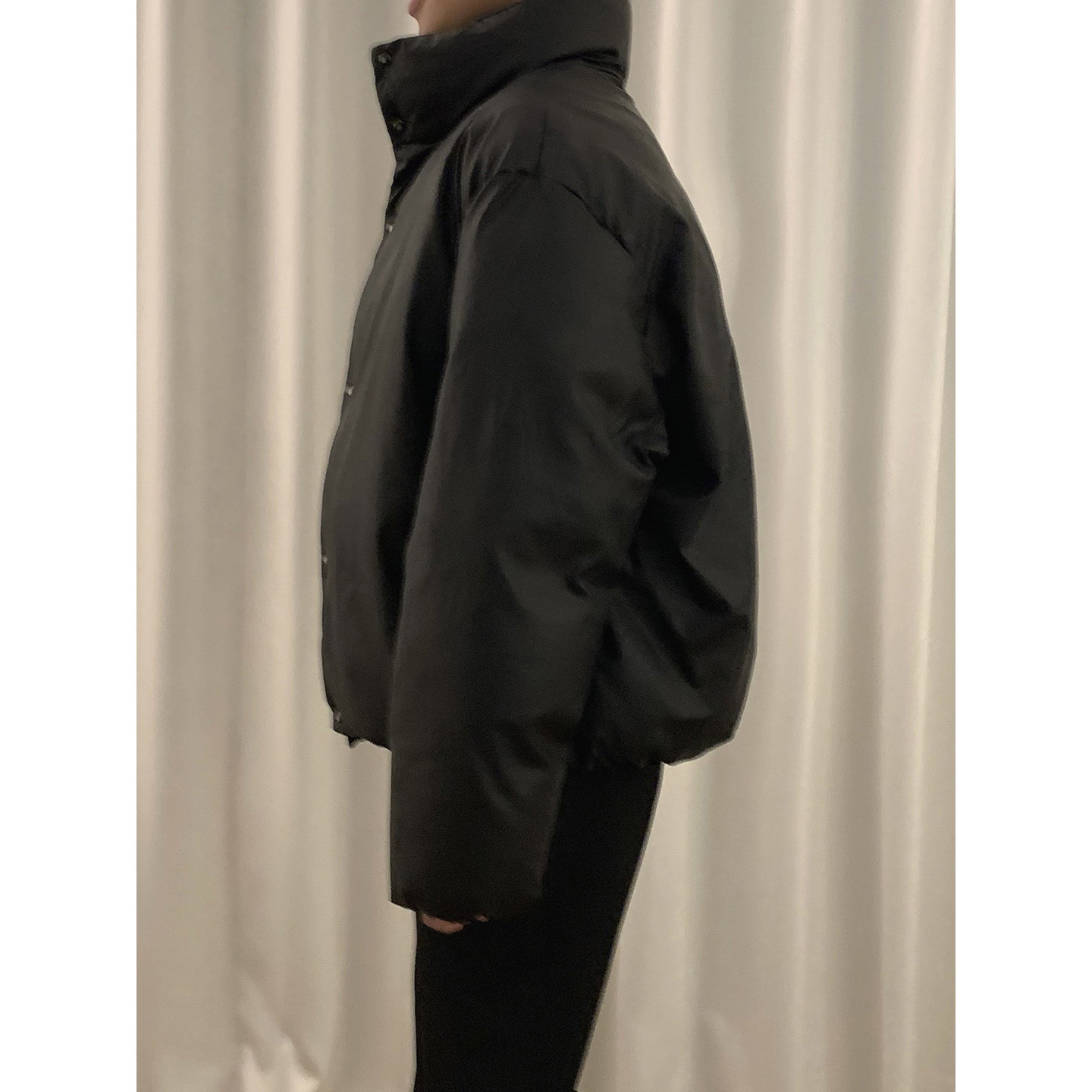 阿茶与阿古黑色PU皮棉服男款冬季韩版立领宽松休闲保暖棉衣外套