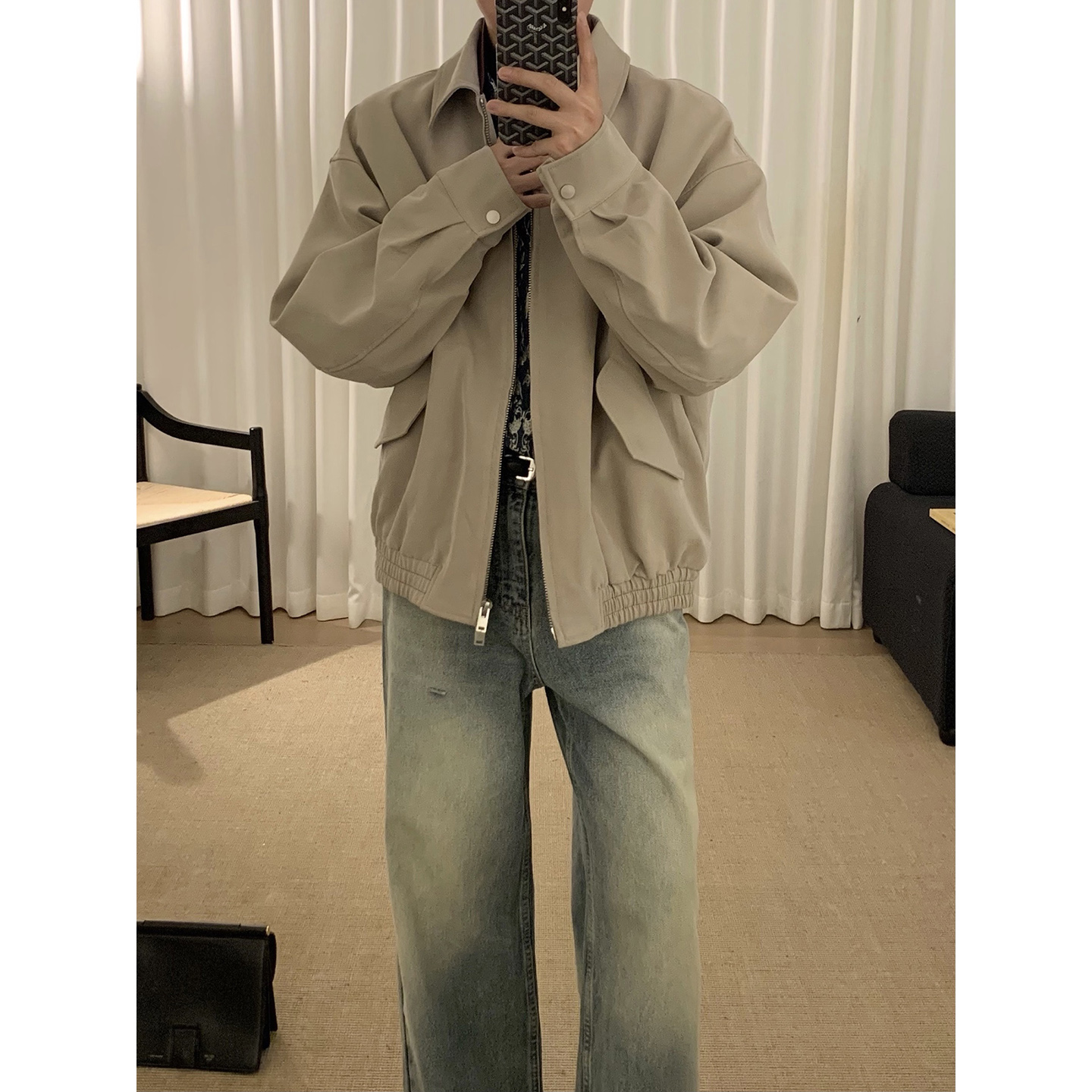 阿茶与阿古【英伦腔调】哈灵顿夹克男秋季新款cleanfit休闲外套