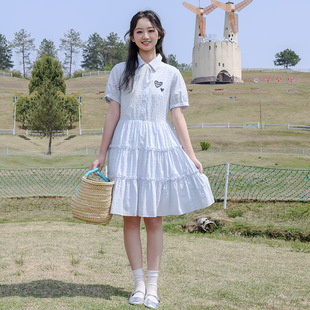 初中生连衣裙夏装 2025新款 少女甜美洋气大童女孩高中学生裙子夏季