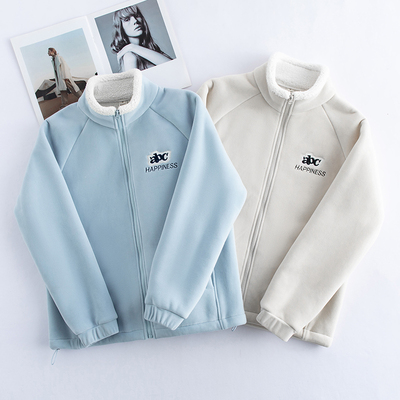 初中生加绒加厚外套秋冬2025新款