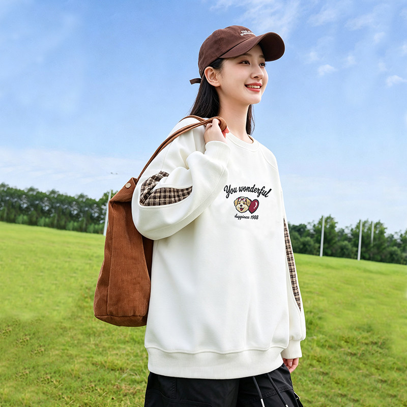 初中学生圆领卫衣秋装2026新款女图片