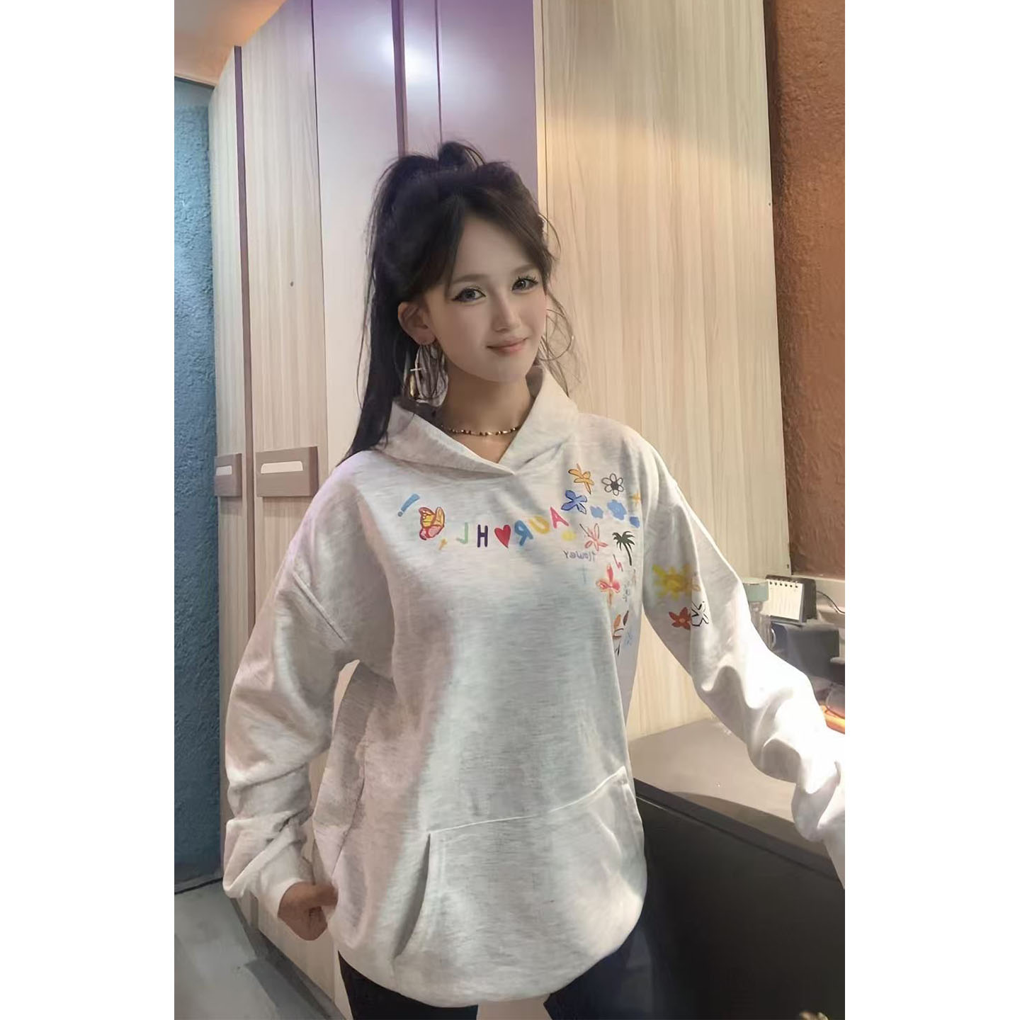 纯棉连帽卫衣女秋冬2025新款