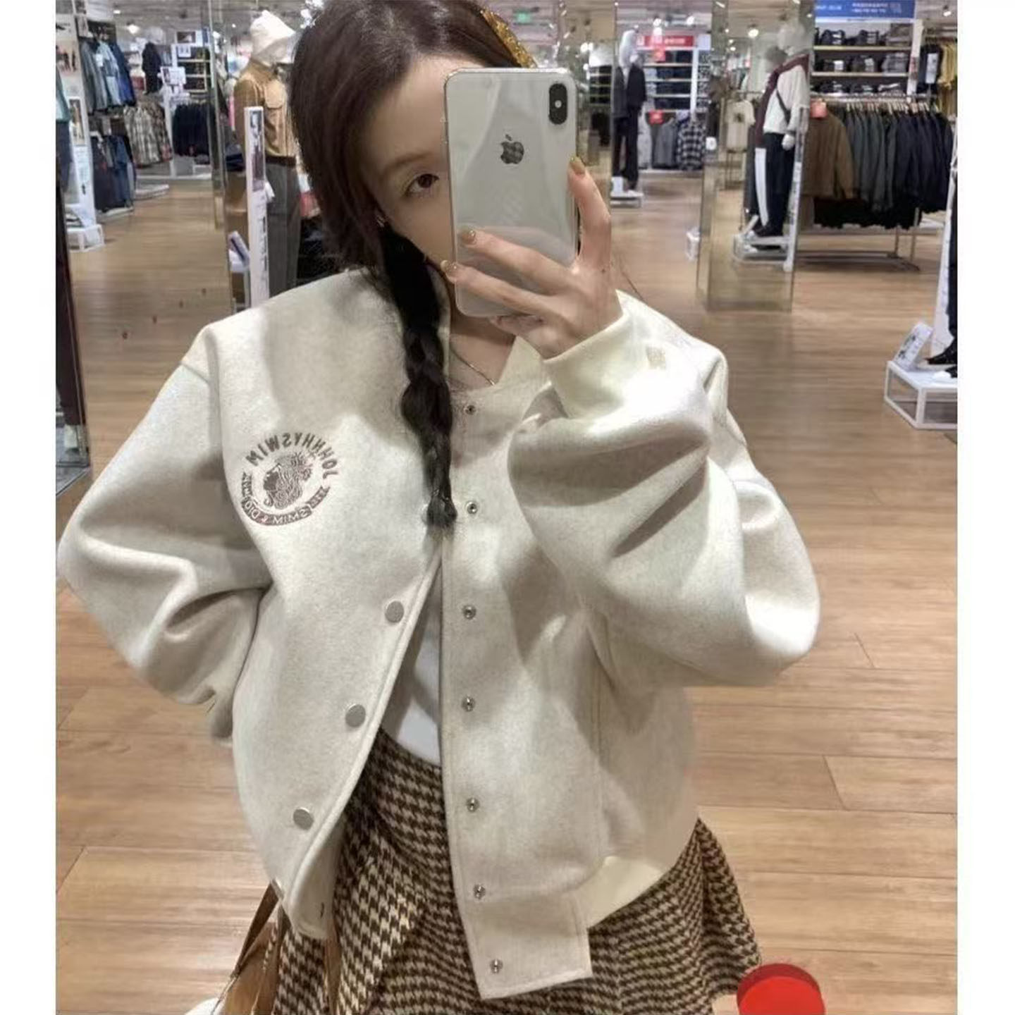 美式复古棒球服外套女秋冬季2025新款小个子宽松休闲夹克开衫上衣