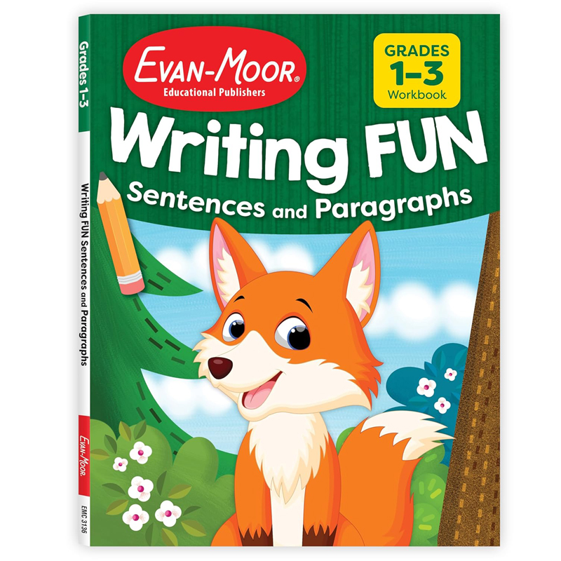 【预售】英文原版 Writing FUN Sentences and Paragraphs, Grades 1–3趣味句子和段落写作1-3年级 Evan-Moor 小学生学习辅导书籍