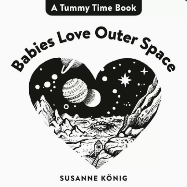 【预售】英文原版 Babies Love Outer Space婴儿喜欢外太空 Philomel Books Susanne König 20种太空图像潜能训练儿童启蒙书籍-封面