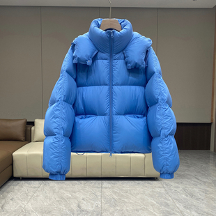 羽绒服女短款2025冬季新款宽松连帽加厚保暖云感泡芙面包服外套