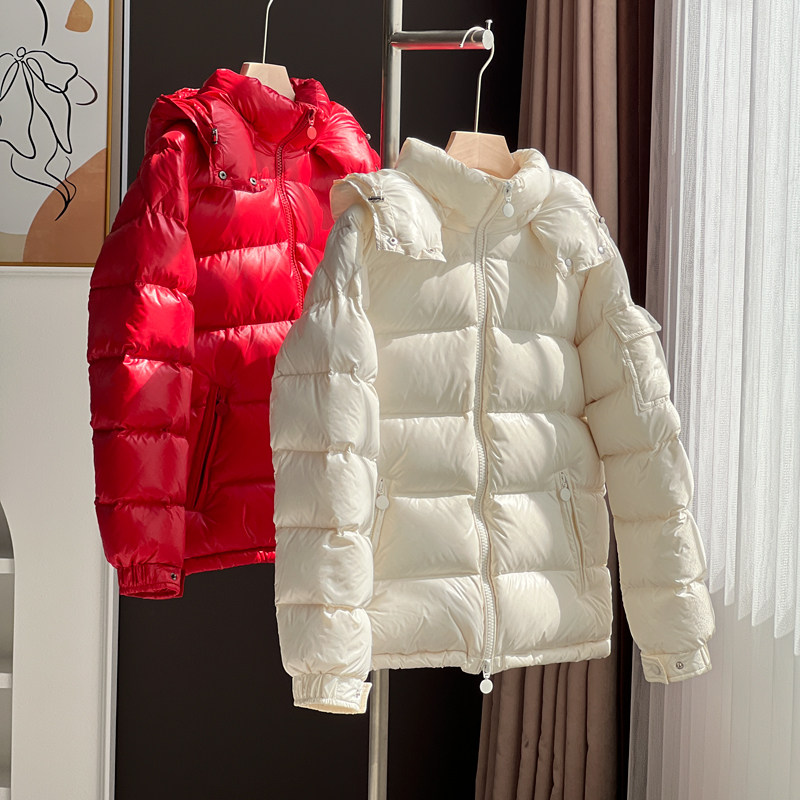 亮面羽绒服男女情侣装2025冬季新款宽松连帽90鸭绒加厚保暖外套,女装/女士精品,羽绒服,淘宝优惠券,粉丝福利购,淘宝优惠卷