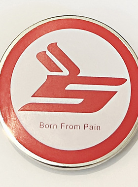 Born From Pain 从痛苦中诞生金属乐队圆形金属徽章胸针配饰
