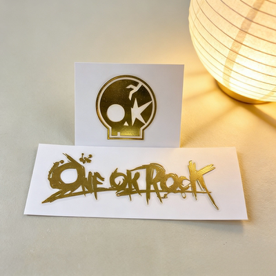 【2张】One Ok Rock周边金属贴纸金色OOR日本手机壳电脑平板装饰