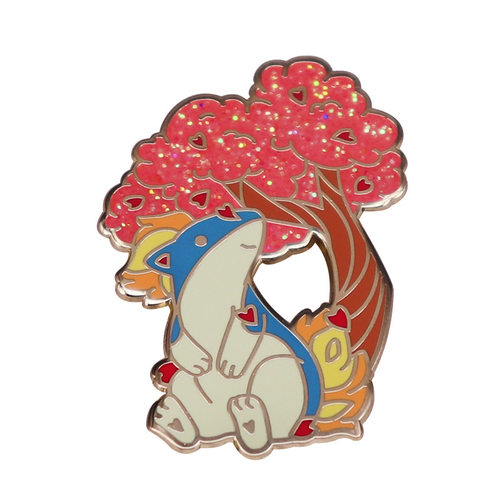 Pokémon 宝可梦Quilava 火岩鼠 金属徽章胸针配饰 Pins