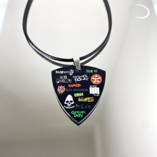 欧美朋克乐队LOGO周边拨片项链Punk配饰性手枪Misfits绿日Sum41