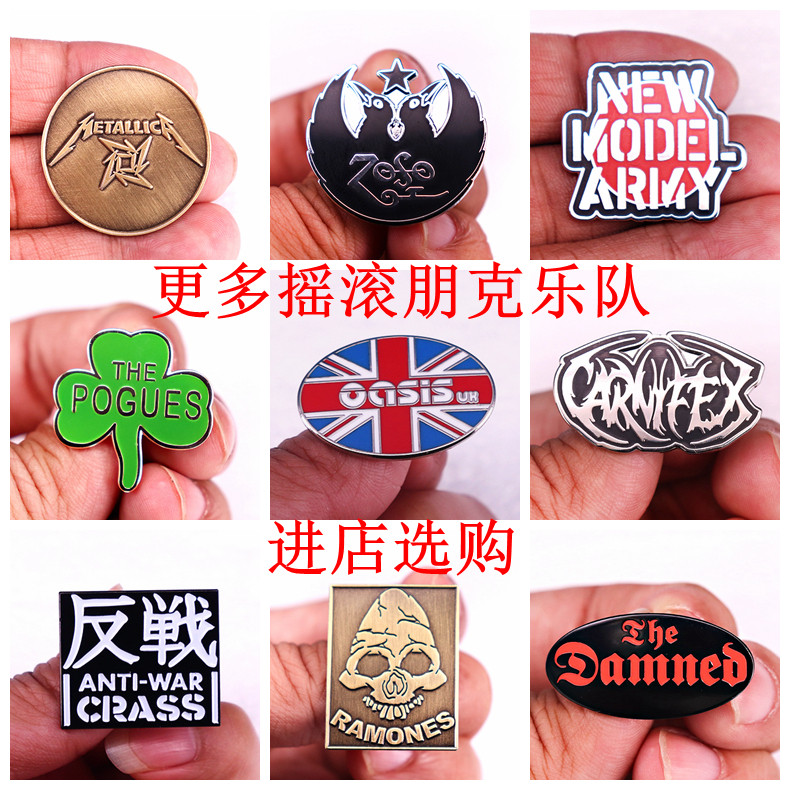 欧美摇滚乐队胸针朋克音乐胸针礼物合金徽章配饰品Oasis英伦