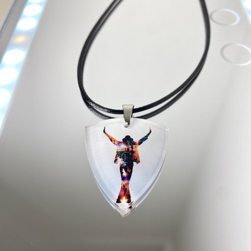 迈克尔杰克逊Michael Jackson周边吉他拨片项链配饰专辑徽章欧美