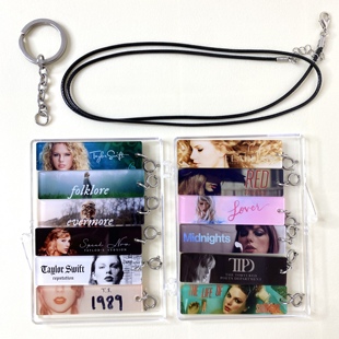 霉霉周边TS12专辑泰勒斯威夫特钥匙扣项链可拆卸Taylor Swift配饰