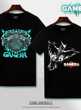 大怪兽加美拉GAMERA短袖T恤特摄电影速干定制痛衣服周边汗衫新款