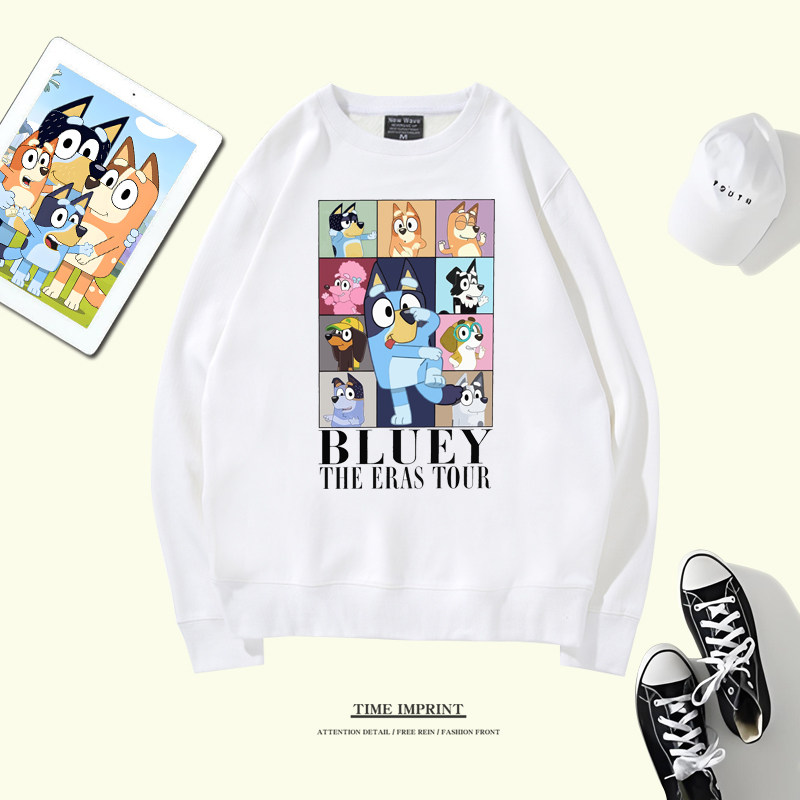 2024布鲁伊狗狗卫衣大童上衣动漫定制情侣装秋冬衣服印花潮流外套