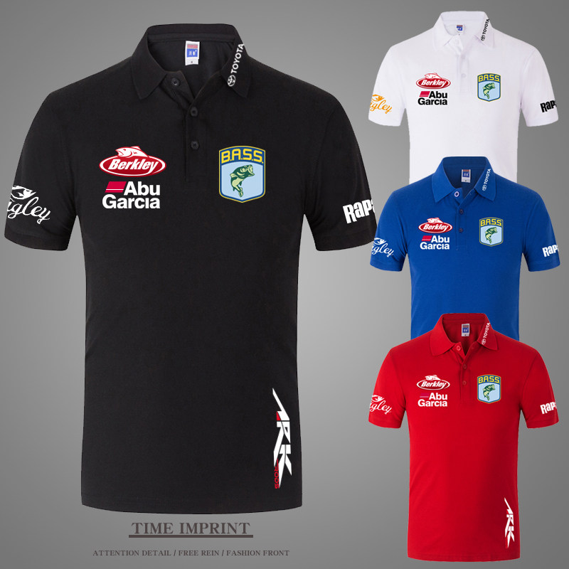 路亚polo衫短袖钓鱼服菠萝衫logo定制团体春夏翻领T恤海钓文化衫