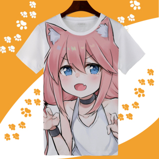 猫宫t恤短袖日向hinata青少年学生装男女速干薄款打底衫来图定制