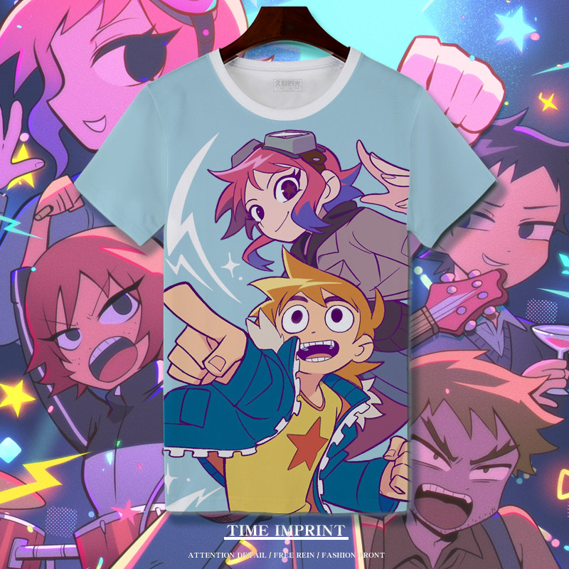 歪小子斯科特 T恤短袖大码cos服卡通衣服青少年夏季痛衣宅家打底