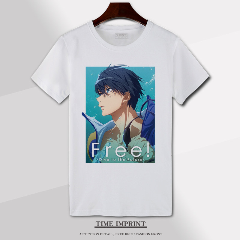 free!男子游泳部短袖T恤动漫速干