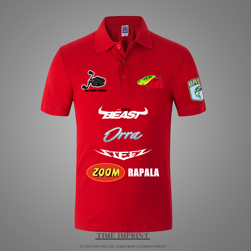 春夏polo衫钓鱼短袖文化衫logo定制菠萝衫路亚衣服翻领T恤团体装