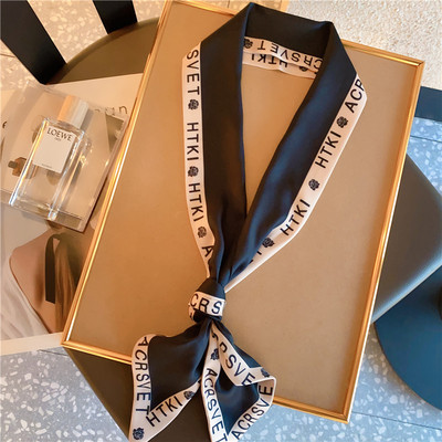 欧美风双面飘带春秋季配饰小领巾