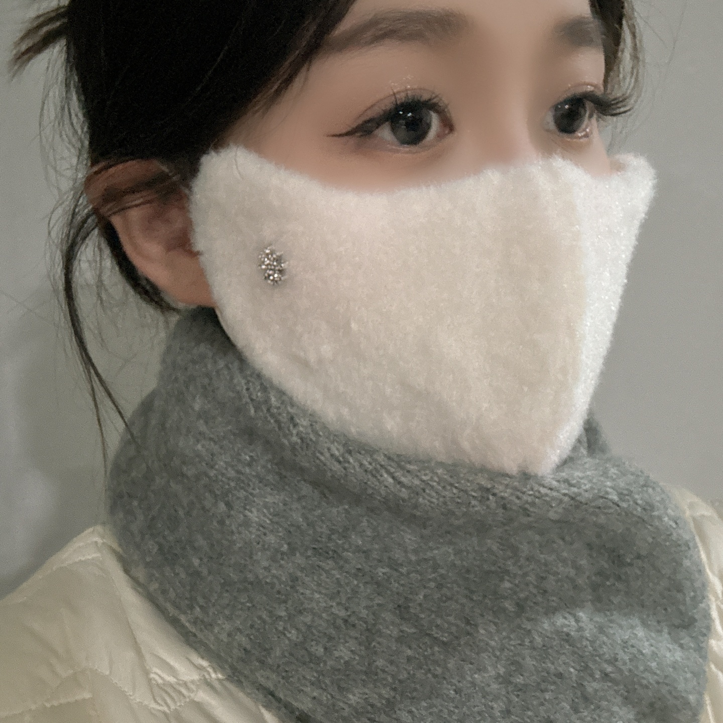 美拉德口罩女高颜值新款秋冬季防风防寒加厚加绒骑车保暖护脸韩版