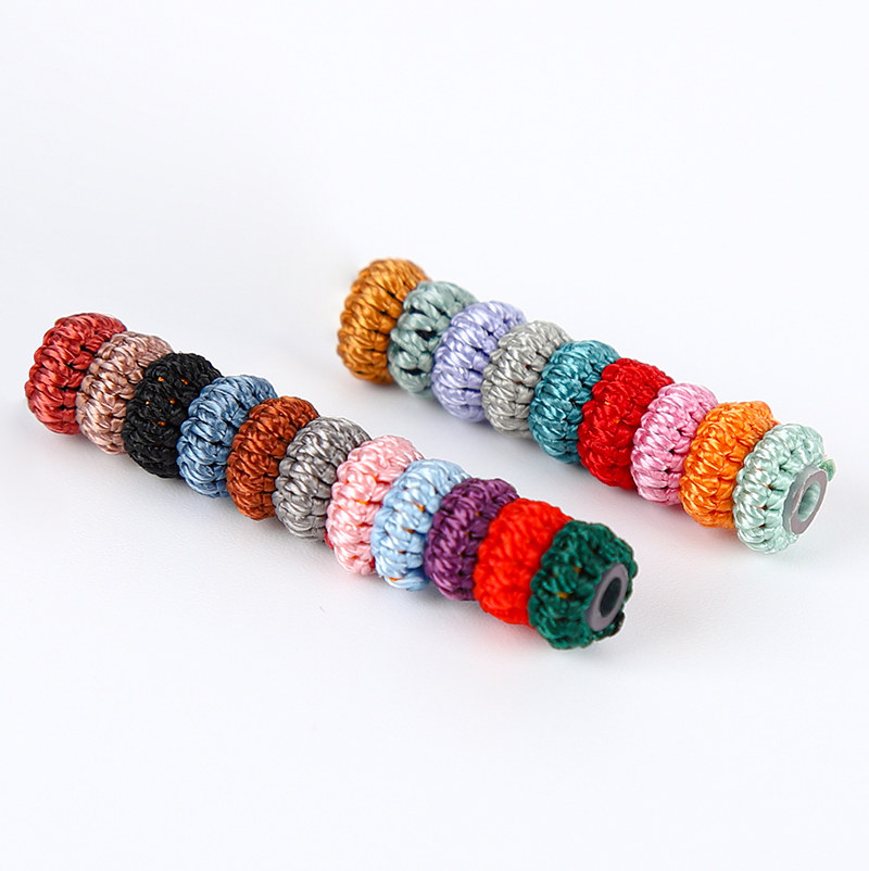 芊雅手工编织璎珞结平结6股线编织diy手绳项链包挂平结圈装饰扣环