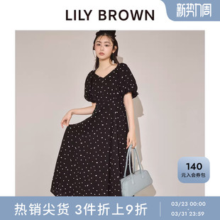 连衣裙LWFO242057 V领度假风露背泡泡袖 LILY BROWN春夏款